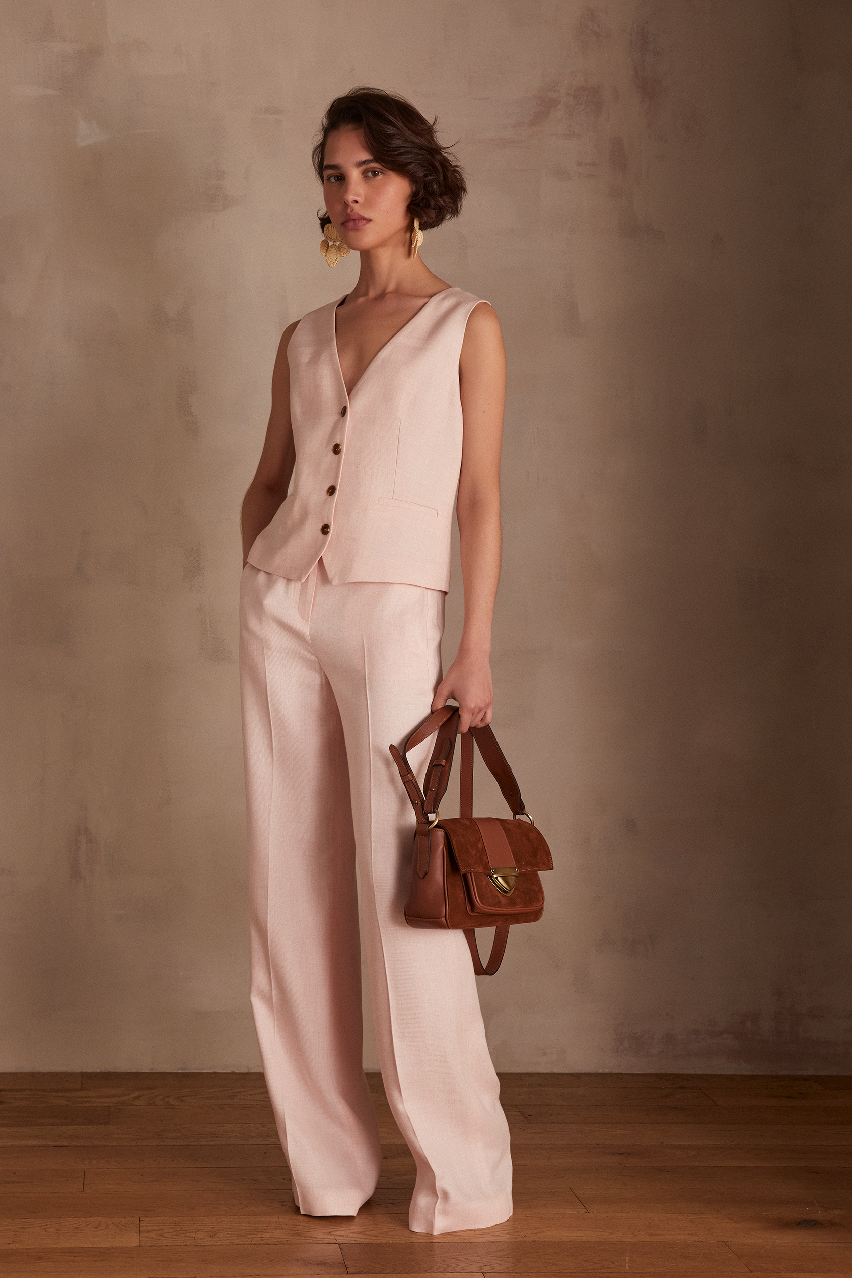 Ensemble 2 Pièces Femme Chic - Pantalon Fluide Et Gilet Sans Manches - Tenue Élégante Été Plage - 7