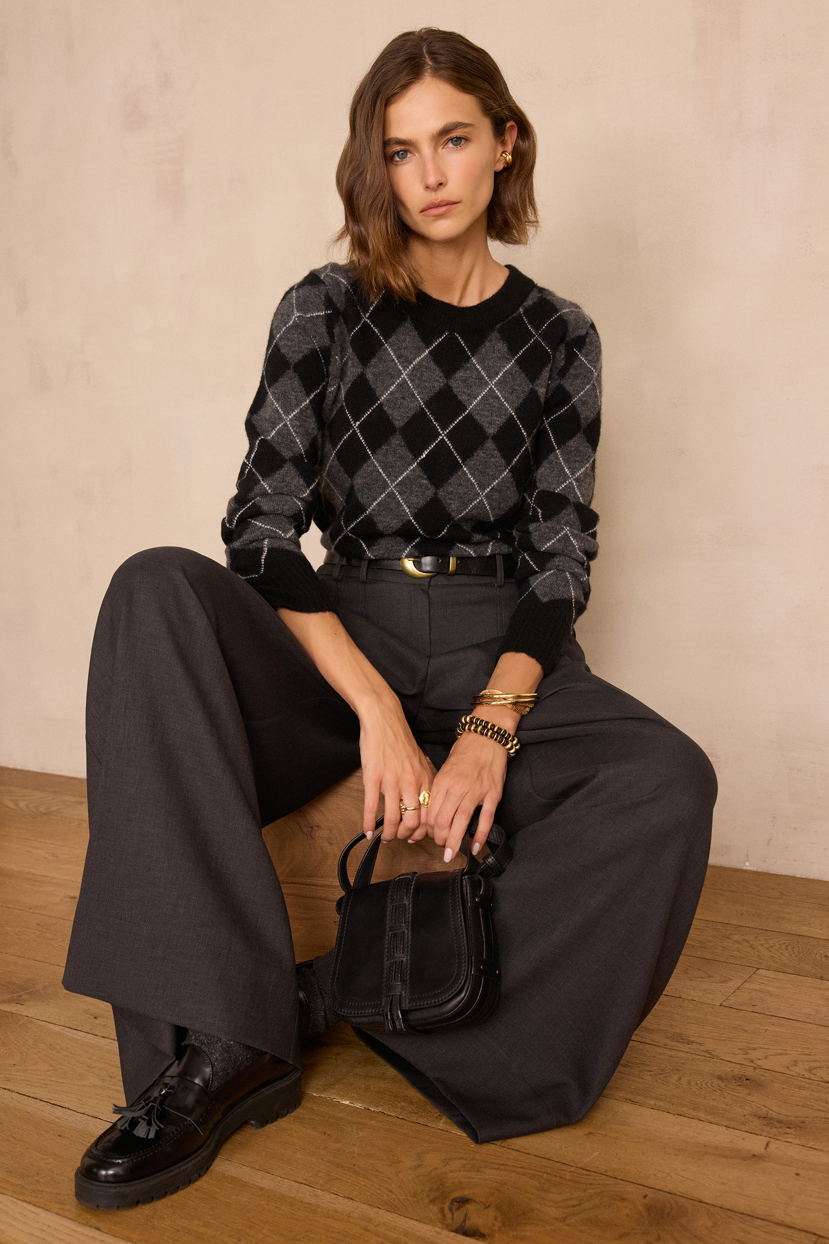 BONIFACE trui met argyle-motief