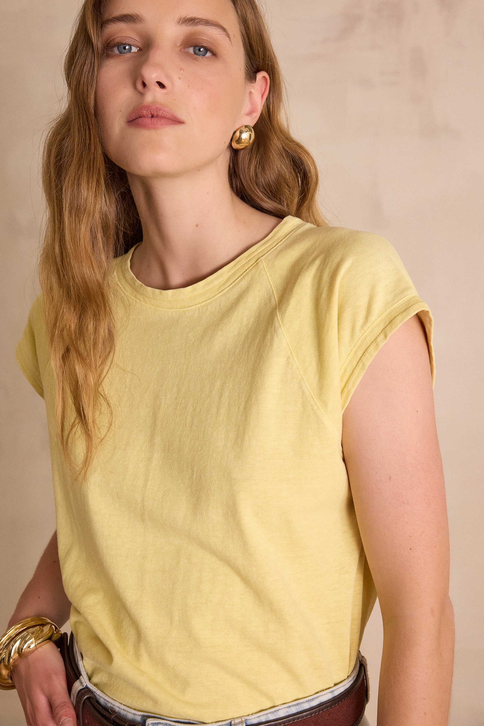 Hennep Katoenen T Shirt Dames Shirt Bio Katoen/hennep, Ronde Hals